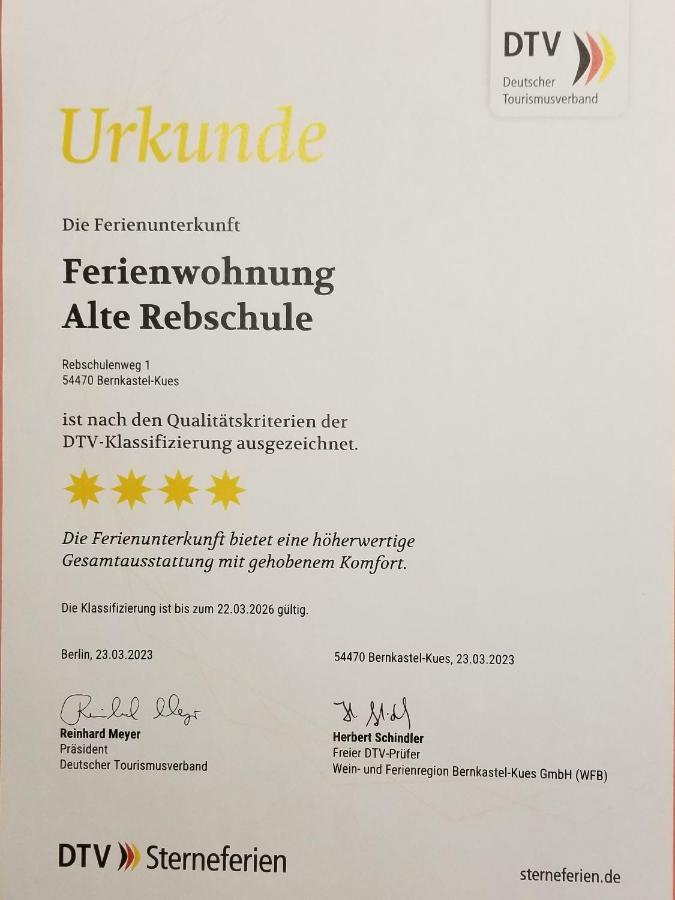 Ferienwohnung Bernkastel-Kues - Alte Rebschule מראה חיצוני תמונה